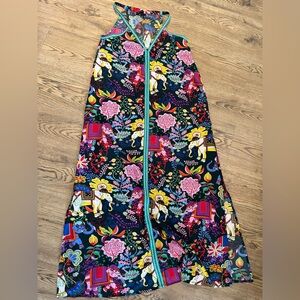 Beautiful elephant pattern maxi dress women size S